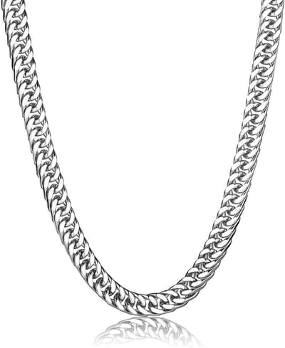 Heren Cuban Ketting van 8 mm RVS - Stijlvolle Rapper Ketting van Ongeveer 50 cm Lengte