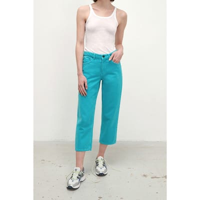 American Vintage Datcity 5 Pockets Jeans Turquoise Vintage Size: W26 | Straight Pants Outlet | Dames | Blauw
