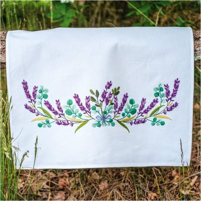 Vervaco - Keukenhanddoek kit - Lavendel - PN-0217583 - Borduren - Borduurpakket - Borduurpakket volwassenen - Borduurpakket kind