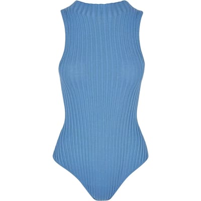 Urban Classics - Rib Knit Sleeveless Bodysuit - XXL - Blauw