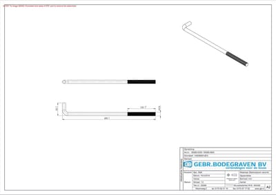 Gb Muurplaatanker 400 x 55mm draadlengte 120mm EV 05355