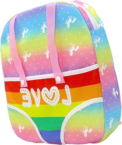Draagzak Poppen - Speelgoeddrager - Rollenspel - Verstelbare banden - 28 x 26 cm - Regenboog