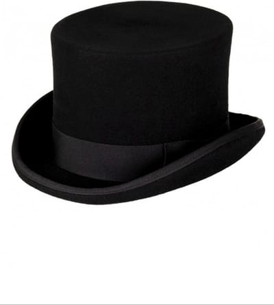 KIMU® Luxe Hoge Hoed Kind Zwart - Maat 53 - 100% Wol - Kinderen Tophat Klein Hoofd Wolvilt Hoedje Circus Bruiloft Detective Gangster Festival