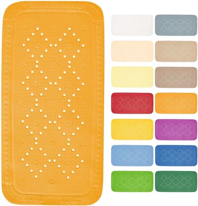 Antislip Badmat PVC - Zuignappen + Afvoergaten tegen Schimmel - Bermuda Blauw - 71 x 36 cm - Badkameraccessoires