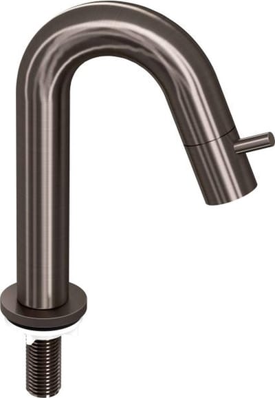 INK staande fonteinkraan gebogen 19,5 cm, geborsteld mat goud