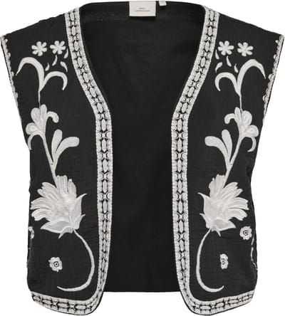 ONLY CARMAKOMA - CARTHYRA LIFE SL EMB VEST WVN - Meisjes - Cardigans