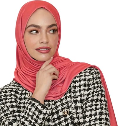 Bovista Hoofddoek - Hijab - Dames - Abaya - Sjaal - Islamitische Kleding - Moslim Kleding - Alhamdulillah - Donkerroze