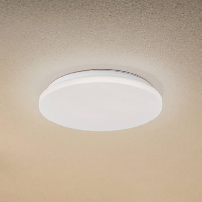 Lindby LED buiten plafondlamp Kirkola, 4000 K, Ø 34 cm, wit
