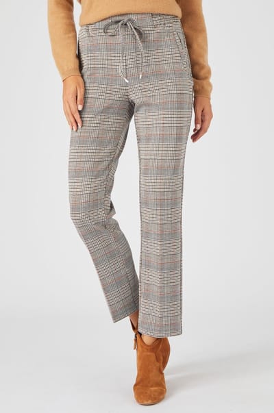 Damart - 7/8-broek pull-on stretch milano breisel - Dames - Bruin - 38