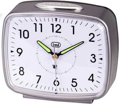 Grote Verlichte Kwartswekker met Stil Sweep Uurwerk en Krachtige Beltoon voor Optimale Comfort