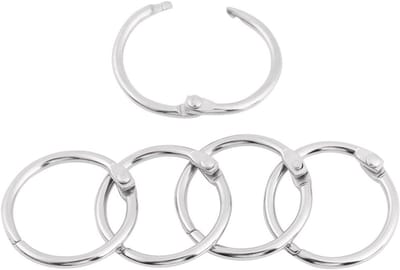 20 Stuks Metalen Gecombineerde Ringen in 3 Maten voor Scrapbooking, Albums en Sleutelhangers (30mm)