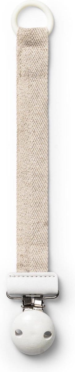 Elodie Fopspeenketting Hout - Speenkoord - Fopspeenketting - Fopspeenhouder- Speenclip - Silver Sheen