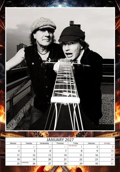 AC / DC Kalender 2027 A3