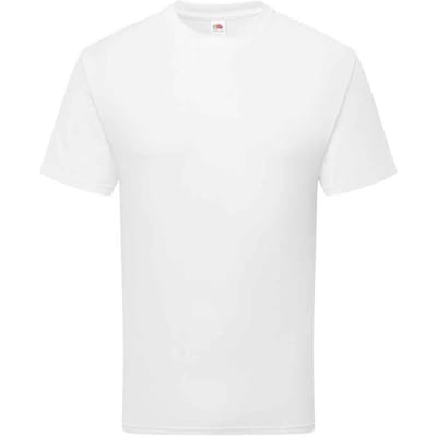 Fruit of the Loom Katoenen uniseks T-shirt voor volwassenen (Wit)