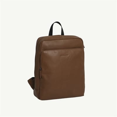 Daniel Ray Broome Leren Laptoprugzak 15,6 inch - Cognac