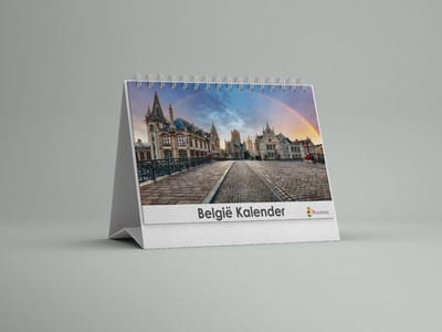 België Bureau-verjaardagskalender | Belgische bureaukalender |Bureaukalender 20x12.5 cm