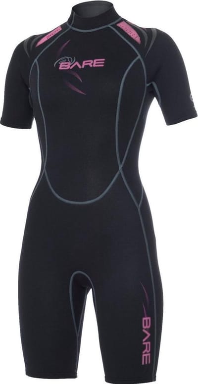 Bare 2mm Shorty - Wetsuit - Dames - 06 - Zwart/Roze