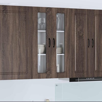 vidaXL - Vaatwasserpaneel - Kalmar - Bruin - Eiken - 60 - x - 31 - x - 100 - cm