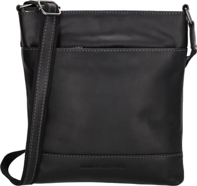 Hide & Stitches Japura Crossbody Schoudertas - 100% Leder - Leren Dames Tas - Zwart