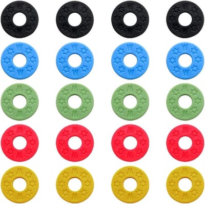 20 Stuks Gitaarriemsloten, Antislip Siliconen Rubber Bescherming, Gitaar Accessoires voor Elektrische Gitaar, Bas en Ukulele