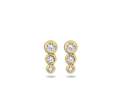 Geelgouden Oorknoppen zirkonia 4023758