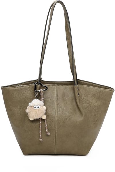 Trendy shopper / handtas - Ines Delaure - kaki