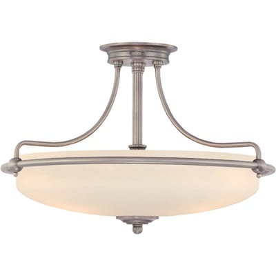 Quoizel LED Plafondlamp Griffin | 4X E27 Max 60W | Dimbaar | Antique Nickel
