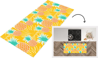 Keukenloper - Loper keuken - Jungle - Ananas - Fruit - Design - 120x50 cm - Keukenloper vinyl