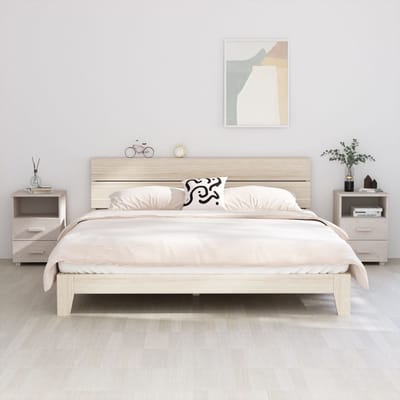 vidaXL - Nachtkastjes - HAMAR - 2 - st - 40x35x62 - cm - massief - grenenhout - wit