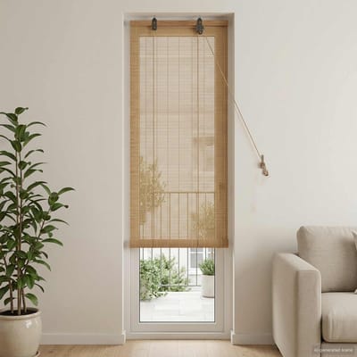 vidaXL - Rolgordijn - Bruin - 40 - x - 220 - cm - Bamboe