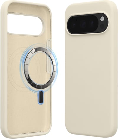 kwmobile telefoonhoesje geschikt voor Google Pixel 10 Pro XL - Hoesje met magneet compatibel met MagSafe - Smartphone case in mat crème