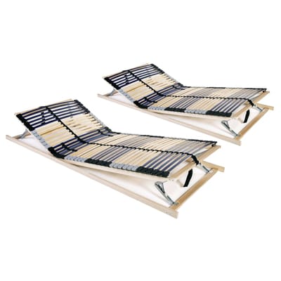 vidaXL - Lattenbodems - 2 - st - met - 42 - latten - 7 - zones - 70x200 - cm