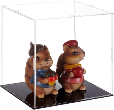 Plastic Figuren 21 x 21 x 20.5 cm, Transparant en Stofdicht, Ideaal voor Bouwstenen, Poppen en Verzamelobjecten