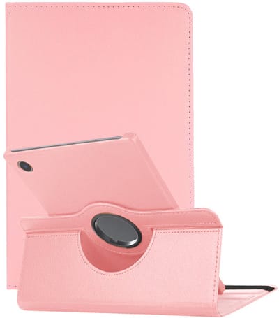 Hoes - Geschikt voor Samsung Galaxy Tab A9 - 360 Graden Draaibare Hard Cover Case - Tablet Hoesje Draaibaar - Lichtroze