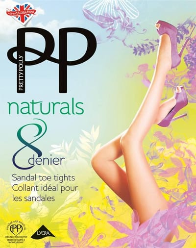 Pretty Polly Panty - Zomer Panty - Ultra - Dun - Katoen Kruisje - Naadloos Teenstuk - Shea Butter - High Leg Broekje - 8 Den. - S/M - 34/40 - Zwart