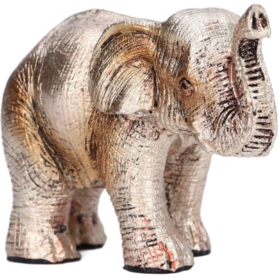 Statue d'éléphant en résine synthétique de style rétro, fabrication exquise, décoration élégante et mignonne d'éléphant beige