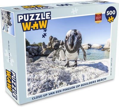 Puzzel Close-up van een Pinguïn op Boulders Beach - Legpuzzel - Puzzel 500 stukjes