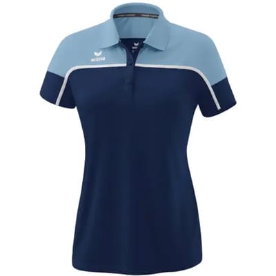 Erima Change Polo Dames - Wit / Faded Denim / New Navy | Maat: 34