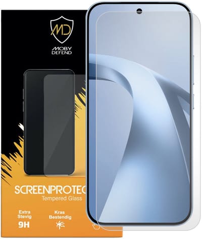 MobyDefend Screenprotector - Geschikt voor Xiaomi 17T - Case-Friendly Screensaver - Gehard Glas