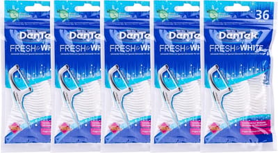 5x Tandenstokers Microkristallen Flosdraad Voor Wittere Tanden Mint