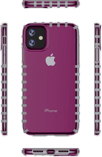 ShieldCase gestreepte roze case geschikt voor Apple iPhone 11 - Backcover shockproof case - Hoesje hard cover - Hardcover beschermhoesje
