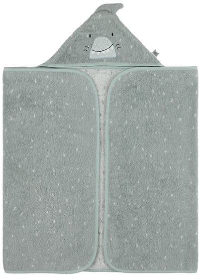 Trixie Badcape - Mr. Shark - 70x130cm - 100% Biologisch Katoen - Hooded Towel - Handig formaat