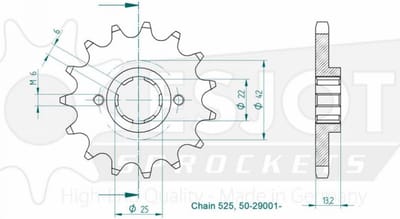 Pignon sortie boite Esjot pour moto Honda 450 CB SG 1986 à 1989 15 dents Pas 525