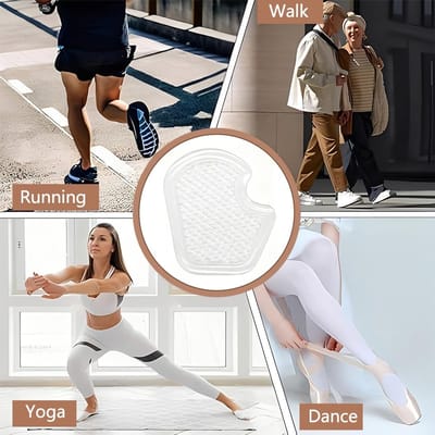 Dailygoods- Voorvoetpads Ultradun - Gel Inlegzolen - Antislip Technologie - Schokabsorberend - Discreet Kussen - Zachte Siliconen Ondersteuning - Gelinlegzolen