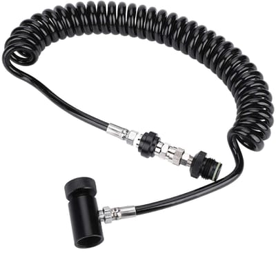 Dailygoods - Dailygoody - Slang voor CO2 Tanks - Verstelbare Slang met Hoogdoorlatend Design - Zwart - Voor HPA Systemen - Ideaal voor luchtcompressoren - Geschikt...