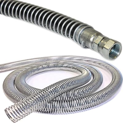 Flexibele Slangbeschermer - Metaal Spiraal - Leidingen Beschermen - Slijtvast - 3 Meter - Zilver