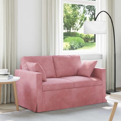 vidaXL - Bank - Roze - 138 - x - 78 - x - 80 - cm - Fluweel