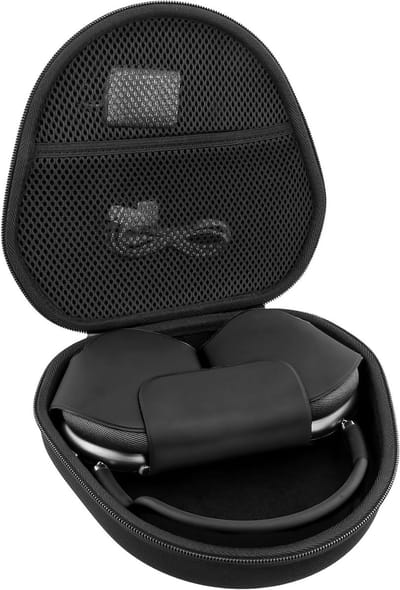 Draagbare Hard Case voor Draadloze Over-Ear Hoofdtelefoon - Geschikt voor AirPods Max - Bescherming en Opbergruimte (Zwart)
