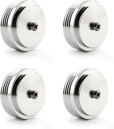 Luidspreker Isolatievoeten - Schokdempers - Geluid Verbeteren - Schokabsorberend Ontwerp - 4 Stuks - Zilver