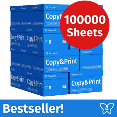 NIEUW: Easyprint Printerpapier Kopieerpapier 100000 Vel 20 x 5000 A4 Premium Extra Wit CIE 160 Testwinnaar PEFC-gecertificeerd